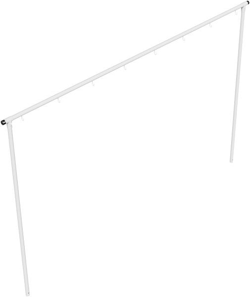 Schake Wäschetrockengerüst, Querrohr 4000 mm 8 Haken einseitig, Stahlrohr Ø 48 mm, 419_4440