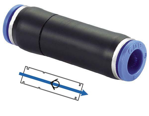 timmer B-RGV-4-KU, Rückschlagfunktion Gerader Verbinder, Schlauch-Ø: 4 mm, VE: 10 Stück, 03170210