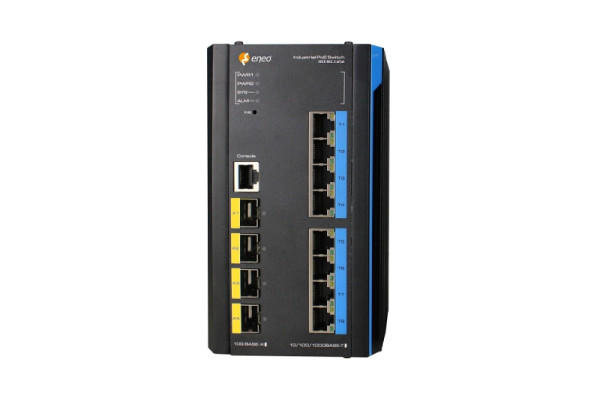 eneo IAM-6SE1008IMA Gigabit Switch, Managed, 240W, Layer 3, 8xPoE, 4x SFP 10G, Industrie Design, 230035