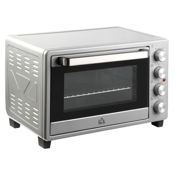 HOMCOM Minibackofen 32L Elektrischer Mini Ofen Drei Stufen, 800-087SR