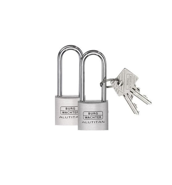 BURG-WÄCHTER 2er Set - Zylinder-Vorhangschloss DUO 770 20 26 SB, HxBxT (außen): 49,9 x 20,9 x 9,7mm, VE: 20 Stück (10x 2er Sets), 36141