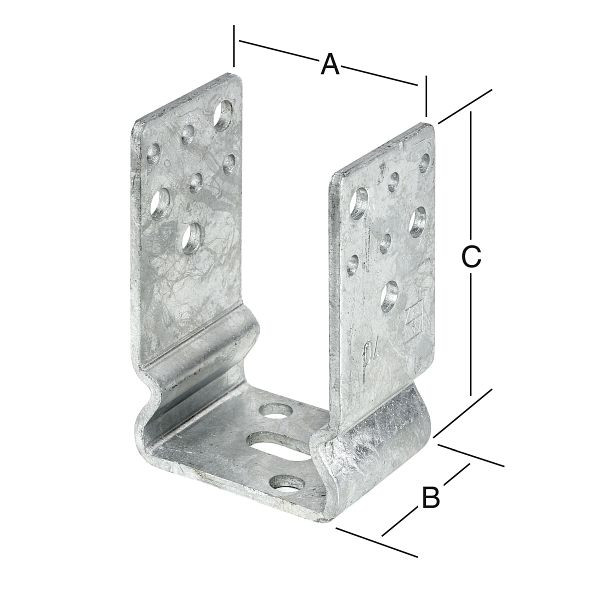 Vormann schwere Stützenschuhe, aufschraubbar, 81 x 60 x 125 feuerverzinkt, 071287000
