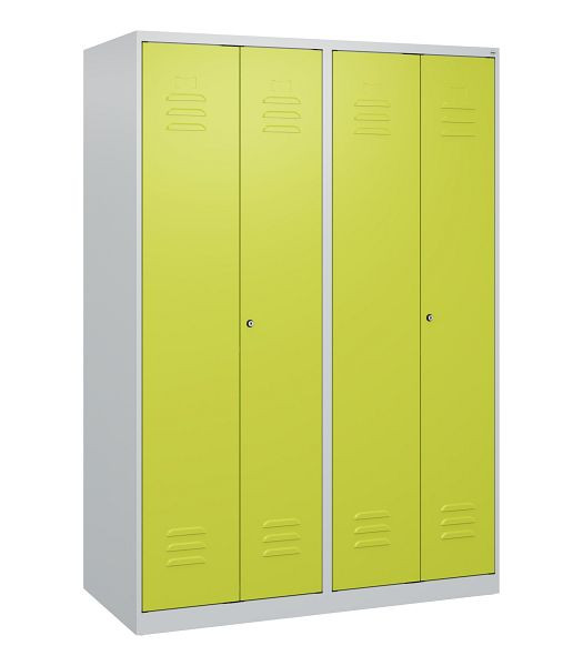 C+P Umkleidespind Classic PLUS SW, 4 Abteile, 1700x1200x500mm, 7035/0024, Zylinderschlösser, 0800027-40 S10022