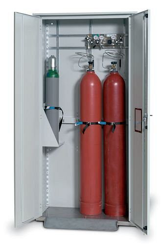 DENIOS Flaschenhalter für Druckgasflaschenschrank LG, höhenverstellbar, 117-059
