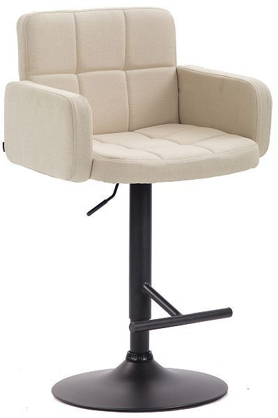 CLP Barhocker Los Angeles, Stoff schwarz, creme, 318158