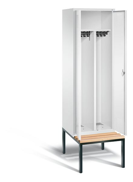 C+P Schwarz-Weiss-Spind Evolo, H2090xB610xT815mm, Farbe: Verkehrsweiß, 48052-20 S10247