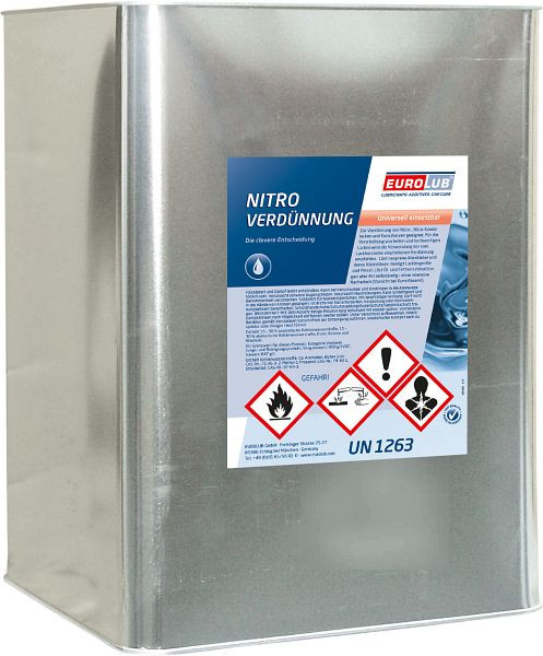 Eurolub Nitroverdünnung zum Verdünnen und Waschen, VE: 30 L, 10012620