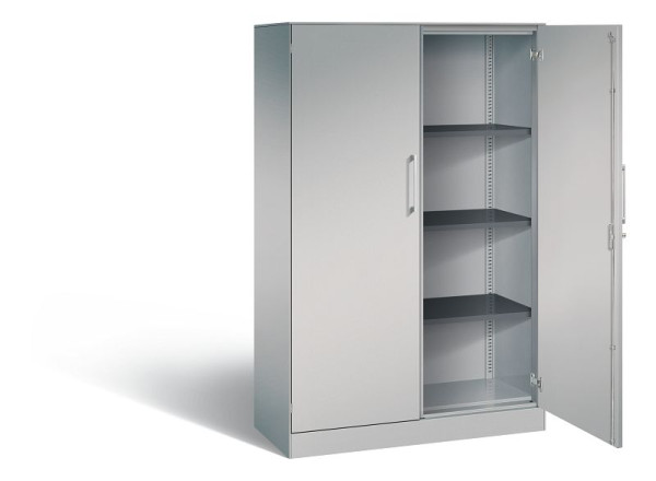 C+P Flügeltürenschrank Asisto, H1635xB1000xT435mm, Farbe: Weißaluminium, Bügelgriff, 4 OH, 141012-000 S10113