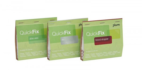 Plum Nachfüllpack QuickFix Fingerverbände Detektierbar Lang- mehrfaches Herumwickeln um den Finger, integrierte Metallfläche 30 Pflaster, 5509