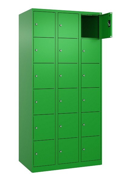 C+P Schließfachschrank Evolo PLUS, 18 Fächer, 1850x900x500mm, 6037/6037, 049000-306 S10026