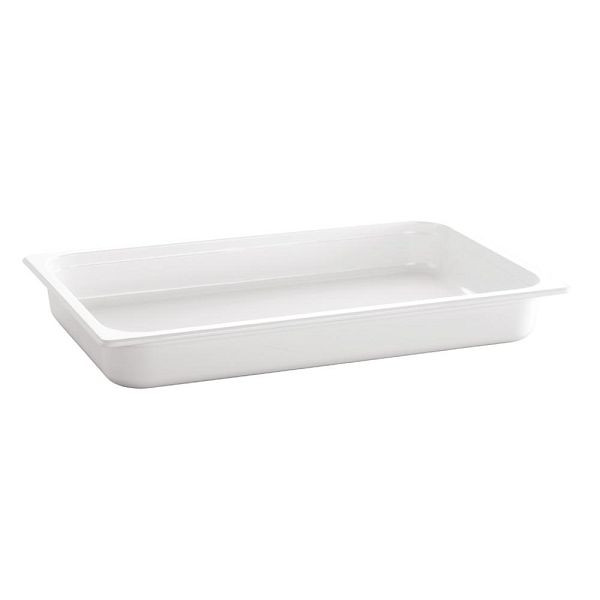 APS GN-Behälter 1/1 "FRIENDLY", aus recyceltem Kunststoff, 53 x 32,5 cm, Höhe 6,5 cm, 7,1 Liter, weiß, 79030