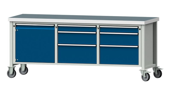ANKE Werkbänke Kastenwerkbank, Modell 125 V, 2000 x 700 x 850 mm, RAL 7035/5010, UBP 50 mm, 306.070