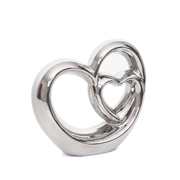 Mendler Deko-Herz HWC-G93, Tischdeko Dekofigur Skulptur, Keramik, 21x23x8cm, 72203