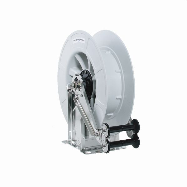 Ebinger Schlauchaufroller OSK 400, Hochdruck 100, Rahmen und Achse in Edelstahl, Trommel ABS, 15 m Schlauch schwarz, 3.404.202