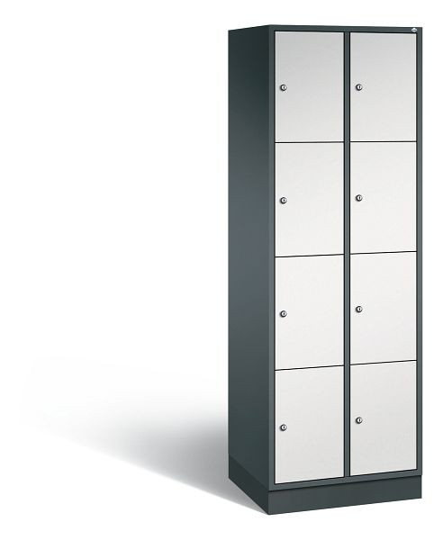 C+P Schließfachschrank Intro, 8 Fächer, H1950xB620xT490 mm, Anthrazit/Grau, 8470-201 S10218