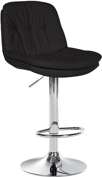 CLP Barhocker Laurel Stoff chrom, schwarz, 323929, 4255716316426
