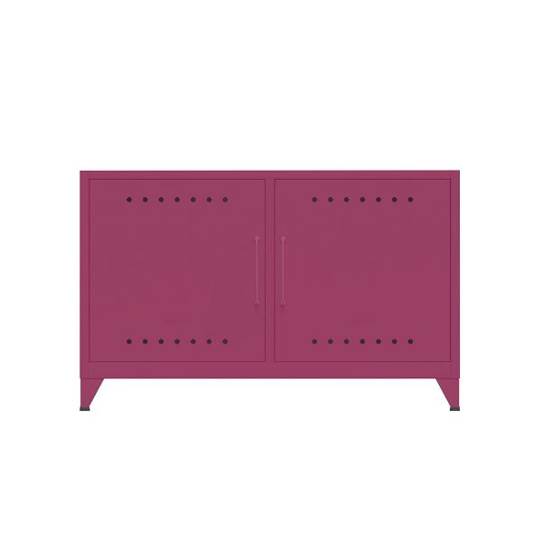 Bisley Fern Sideboard, inkl. 1 festen Fachboden, Kabeldurchlass und Klett-Halter, 621 beere, FERCAB621
