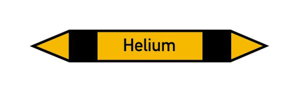 Schilder Klar Rohrleitungskennzeichen Helium, 187x26 mm Folie selbstklebend, 101570/61