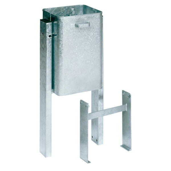 Stein HGS Abfallbehälter -Cubo Naldo-, feuerverzinkt /ohne Dach, zum Einbetonieren, 17302