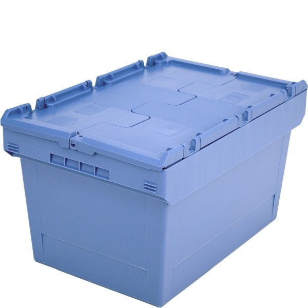 BITO Mehrwegbehälter MB Deckel/Bügel/Kufe /MBDU64321 600x400x323 taubenblau, Deckel umreifbar, C0402-0057
