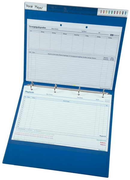 BOI PVC-Ringordner A4, "Solid", blau, Organisationsleiste, 9108-01824