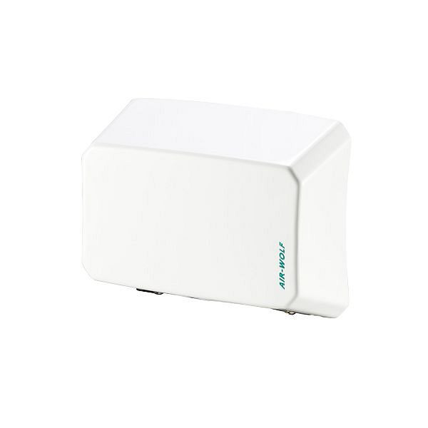 Air Wolf Händetrockner, Serie B, H x B x T: 216 x 275 x 100 mm, Edelstahl weiß, 10-030