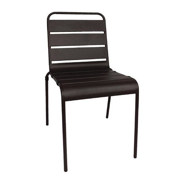Bolero Bistrostühle Stahl schwarz, VE: 4 Stück, Sitzhöhe: 45 cm, CS728