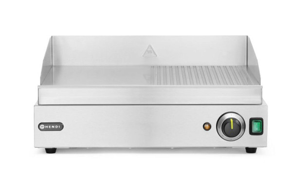 Hendi Grillplatte Profi Line, LxBxH: 550x380x240 mm, 1/2 glatt und 1/2 gerillt, 203156