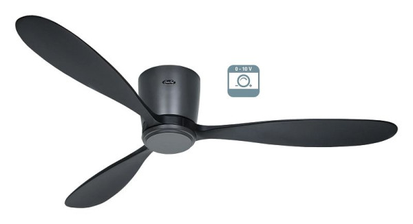 CasaFan Deckenventilator Eco Plano Wood Lack basaltgrau-Massivholz Lack schwarz 0 - 10 V, 3132961