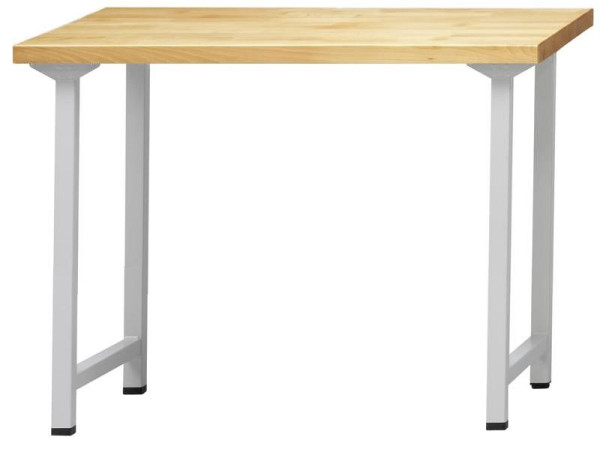 ANKE Werkbänke Arbeitstisch; 1270 x 800 x 890 mm; RAL 7035; Platte mit verzinktem Blechbelag 40 mm, 401.113