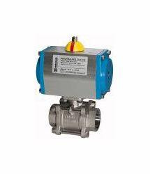 Riegler Edelstahlkugelhahn, Stellantrieb einfachwirkend - federschließend, 103605