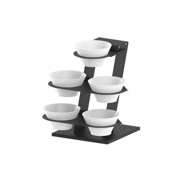 Casselin Salatschüsseldisplay 1 - Ruma, Schwarzer, epoxidbeschichteter Stahl, CPS1R
