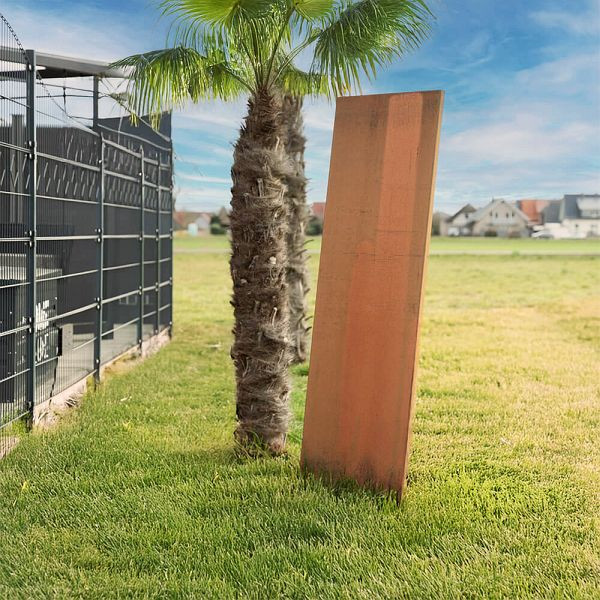 HOME DELUXE Sichtschutz aus Cortenstahl AURA, 180 cm Rostoptik, 71779