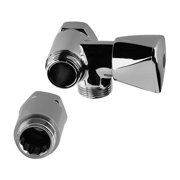 Benkiser Geräte-Anschluss-Ventil 3/4" Batterie Zoll, IG mit beweglicher Überwurfmutter, mit Rückflussverhinderer und separatem Distanzstück, 7311234