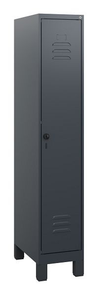 C+P Umkleidespind Classic PLUS, Füße, 1630x300x500mm, 7035/7016, Drehriegel, 0800105-10 S10008