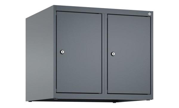 C+P Schrankaufsatz Classic PLUS, Aufsatzschrank, 7016/7016, Zylinderschlösser, 500x600x500mm, 2 Abteile, 080090-20 S10027
