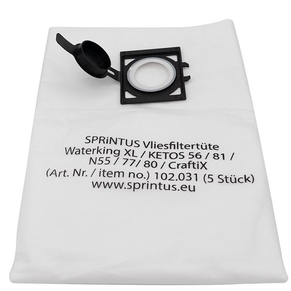 SPRiNTUS Vliesfiltertüte, N55/77/80, Waterking XL, Ketos, VE: 5 Stück, 102031