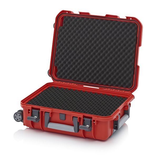 Auer Schutzkoffer Pro Trolley, Blutorange, mit 2 gleichschließenden Schlössern, Noppenschaumpolster, CP S 5422 B3-2002