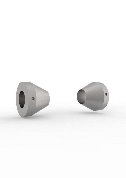 Meta Satz Zentrierstücke kpl. D = 44 Aluminium mit 2 Stück Sechskantschrauben M8 x 30 für Kabeltrommelregal, 20048804