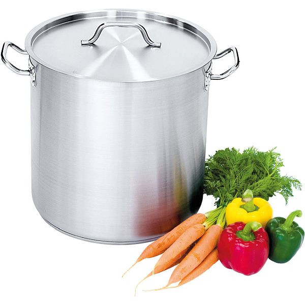 Stalgast Suppentopf hohe Form, mit Deckel, Ø 240 mm, Höhe 200 mm, 9 Liter, KG0101240