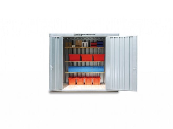 FLADAFI Materialcontainer MC 1300 XL, verzinkt, montiert, mit Holzfußboden, 3.020 x 2.170 x 2.532 mm, F2013200201201322