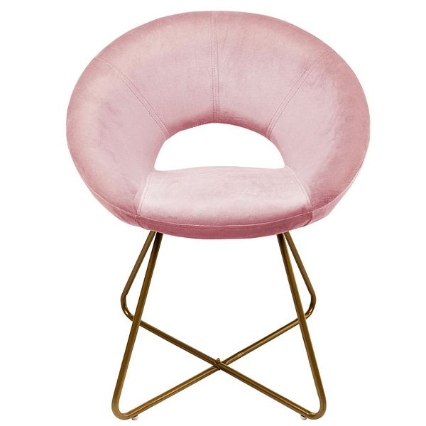 HOME DELUXE Samtstuhl SELESA - Rosa, 35703, 4058166184573