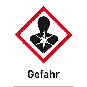 Moedel Ernste Gesundheitsgefahr (GHS 08) Gefahr, Folie, 37x52 mm, VE: 6 Stück/Bogen, 56460