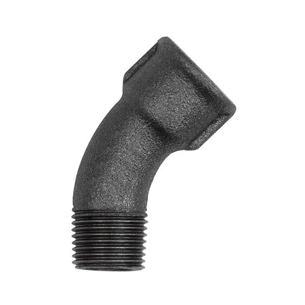 Riegler Bogen 40, 45°, Rp 1/4 innen, R 1/4, Temperguss schwarz, 133603