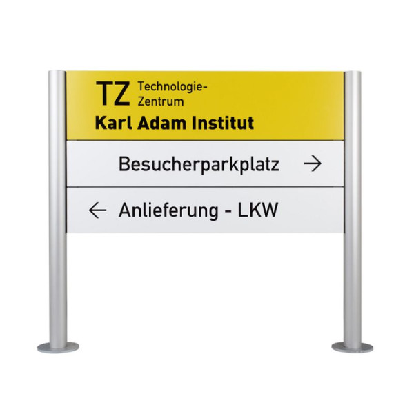 Stein HGS Pfostenständer -Unitex S-, zum Einbetonieren, silber eloxiert, 1200 mm, 20124-12