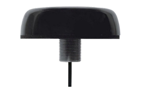 AMG Systems 360° Omni-Antenne, 1x GNSS 5dBi Gain SMA-Typ Stecker, 4,5m RG174 Kabel, IP65, Oberflächenmontage, schwarz, AMGANT-G1-ODA5-4.5B