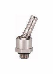 Riegler Schlauchtülle für Kupplungen NW 7,2 - NW 7,8, drehbar, Messing / Stahl vernickelt, Außengewinde, 107326