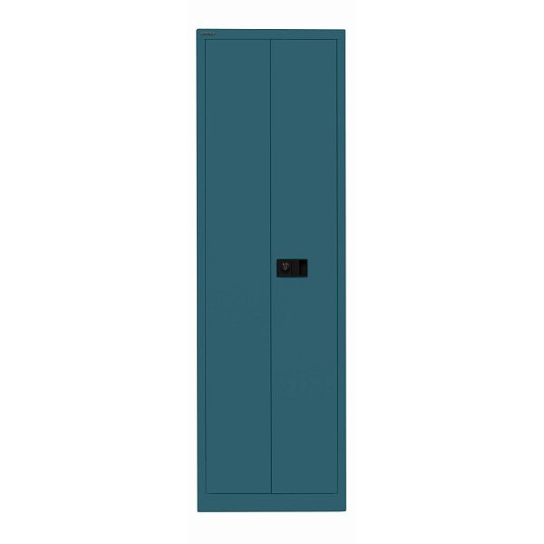 Bisley Flügeltürenschrank UNIVERSAL, 4 Fachböden für 5 Ordnerhöhen, Breite 600 mm, 653 ozeanblau, E782A04B6653