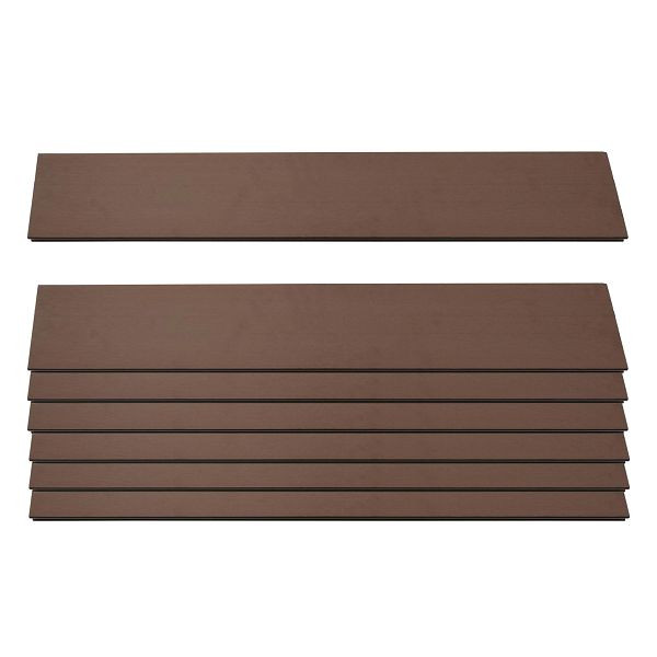 Mendler 7er Set Latten für WPC-Sichtschutz Sarthe, Bretter Windschutz, ca. 1qm, 90cm, braun, 76238+76241