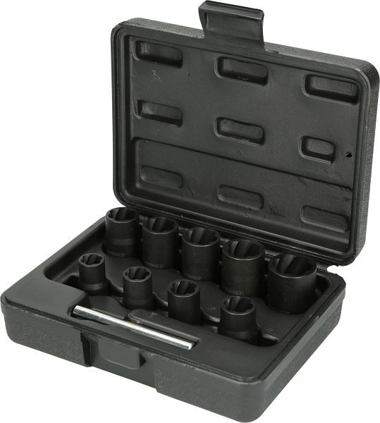 KS Tools 3/8" Spiral-Profil-Kraft-Stecknuss-Satz, 10-teilig, 913.3855